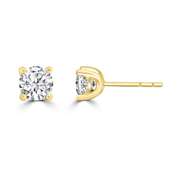 18c Yellow Gold Lab Grown Diamond Stud Earrings 1.00ct