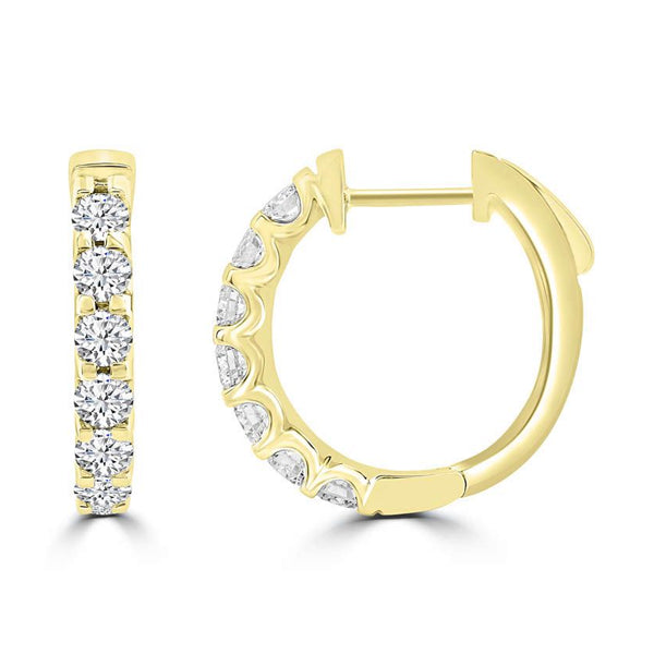 18ct Yellow Gold Lab Grown Diamonds Hoop Earrings 1.50ct