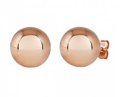 Rose Gold Ball Stud Earrings Large