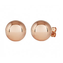 Rose Gold Ball Stud Earrings Large