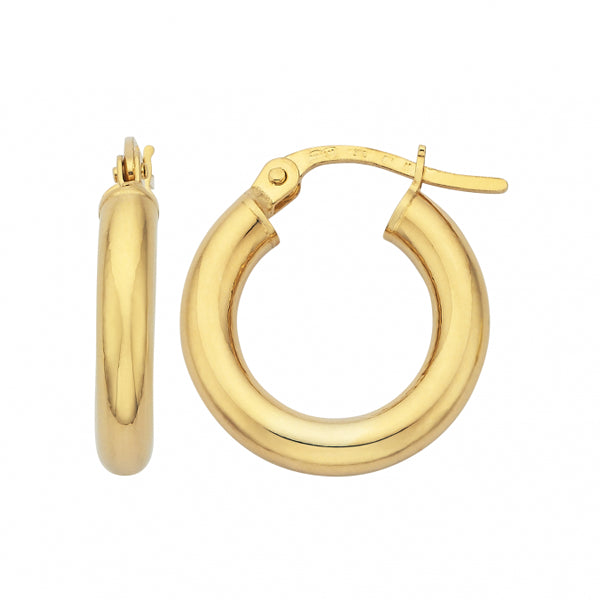 9ct Yellow Gold Hoop Earrings
