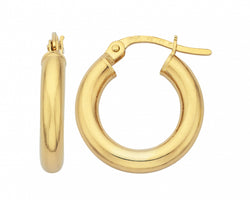 9ct Yellow Gold Hoop Earrings