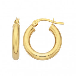 9ct Yellow Gold Hoop Earrings