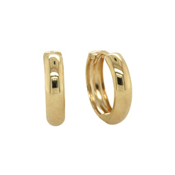 9Ct Yellow Gold & Stg Bonded Huggies