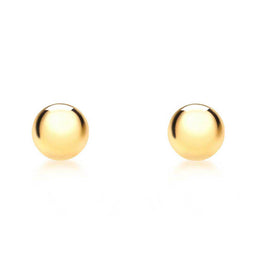 9K Ylw Gold Hlw 3Mm Ball Stud Earring