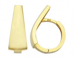 9Ct Yellow Gold Whistle Huggie Earrings