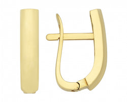 9ct Yellow Gold Half Round 3.7mm U-Shape Huggie Earrings