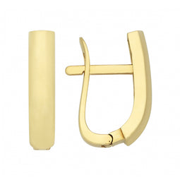 9ct Yellow Gold Half Round 3.7mm U-Shape Huggie Earrings