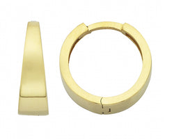 9ct Yellow Gold Tapered Huggies 2<4.5mm x 11mm ID