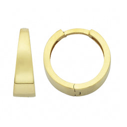 9ct Yellow Gold Tapered Huggies 2<4.5mm x 11mm ID