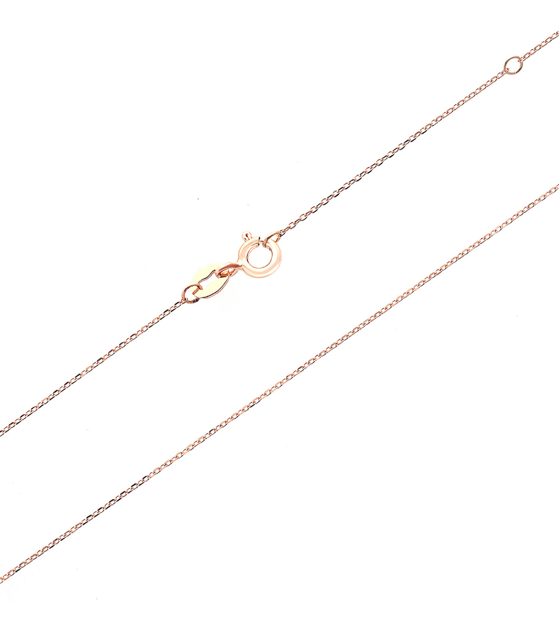 9K Rose Gold Fine Cable Chain 40-45Cm