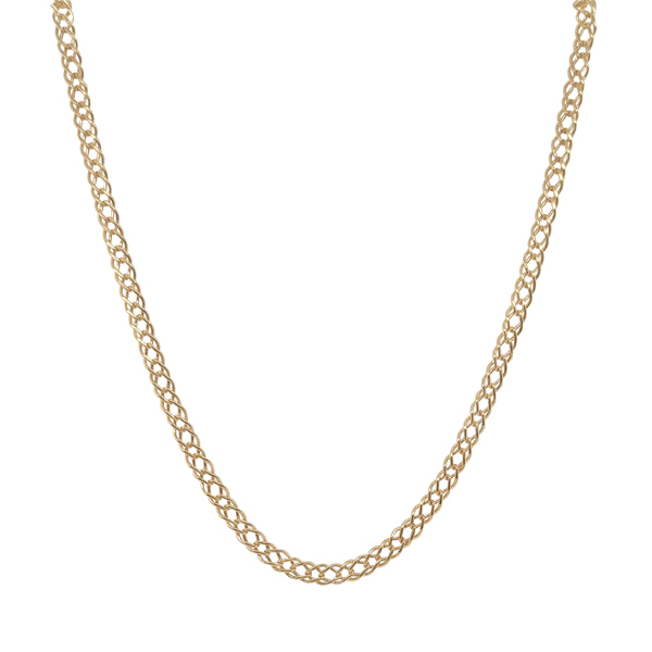 9ct Yellow Gold & Stg Bonded Double Chain