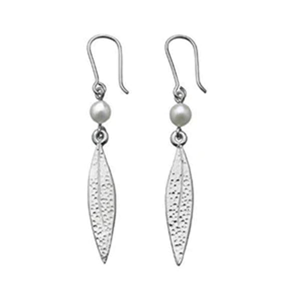 Karen Walker Sterling Silver Leaf Earrings