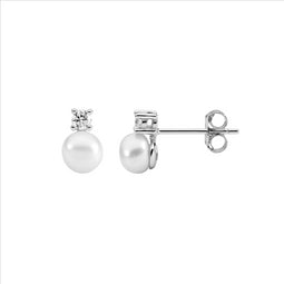 Sterling Silver 5Mm Fresh Water Pearl Earrings