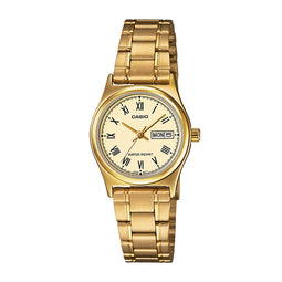 Casio Standard Analog Ladies Water Resistant Gold Tone Plated Watch