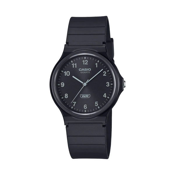 Casio Analogue, Black Resin Band, Water Resistant