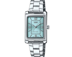 Casio Analogue, Blue Face,Water Resistant, Stainless Steel Band