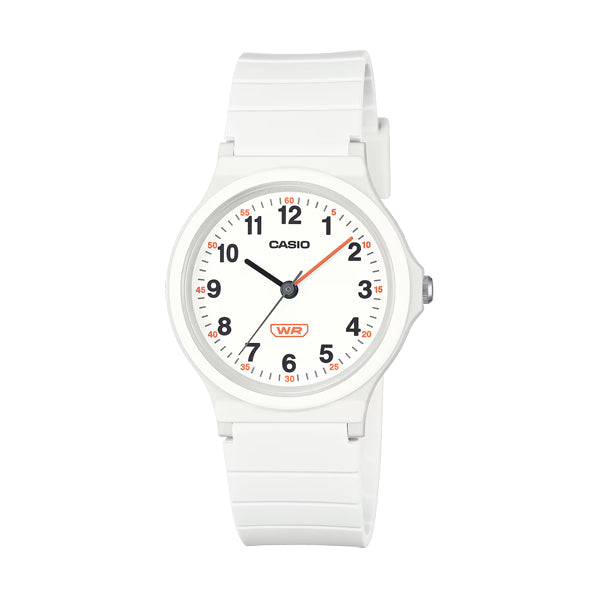 Casio Analogue,Water Resistant, White face and Resin Band