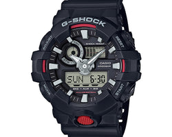 G Shock Analog Big Case, 200M, Alarm White Black