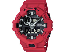 G Shock Analogue 700 Big Case,Stopwatch,Red/Black