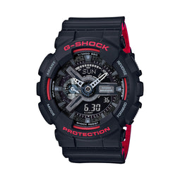 Casio Gs Ana/Dig 200M Wr Stopwtch,Blk/Red
