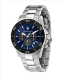 Maserati Competizione 43mm Chronograph Blue Dial SS Bracelet