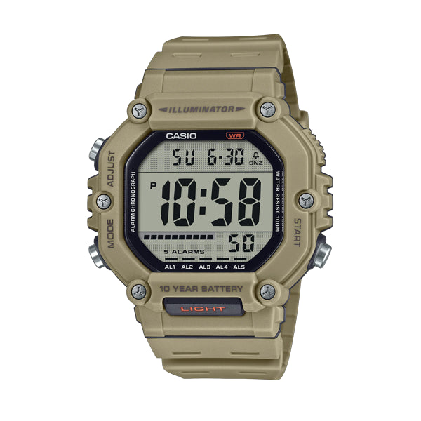 Casio Large Digital Light Brown Watch - AE1600H-5A