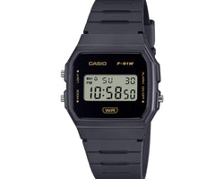 Casio Dig Square Face, Black Resin Band,Water Resistant ,alarm,stopwatch.