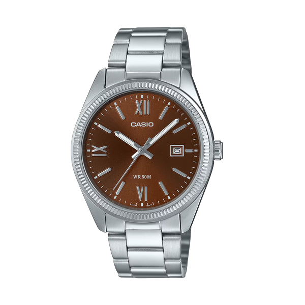 Casio Gents Analogue,Water Resistant -50 metres, Stainless steel Band
