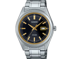 Casio Mens Analogue,50 Metre Water Resistant, Stainless Steel Strap