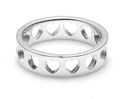 Heartless Band Ring Sterling Silver