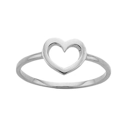 Karen Walker Sterling Silver Mini Heart Ring - Size N