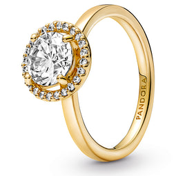 Pandora 14K Gold-Plated Ring With Cz