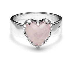 Love Claw Ring Rose Quartz Sterling Silver