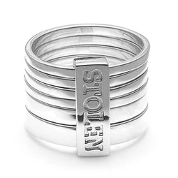 Stolen Girlfriends Club Six Piece Band Ring Size N