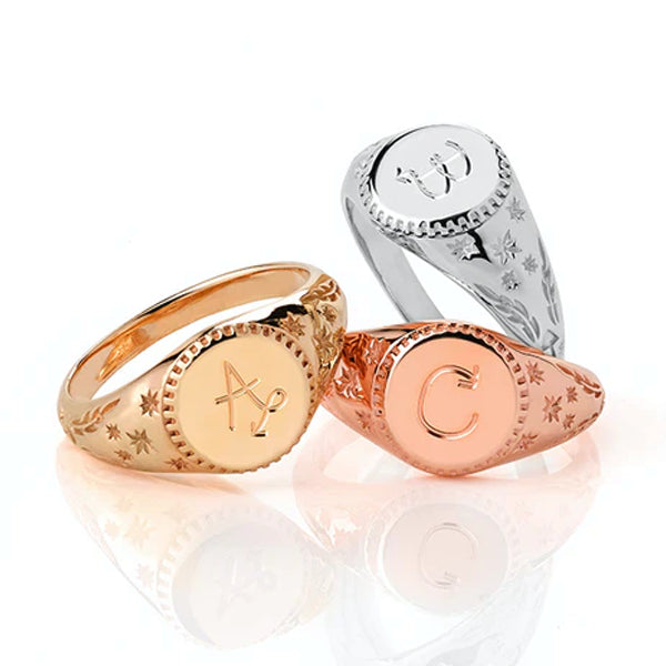 Karen Walker Society Signet Ring Stg Silver