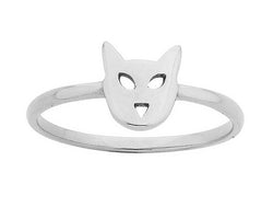 Karen Walker Sterling Silver Cat Ring - Size J