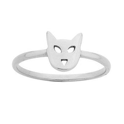 Karen Walker Sterling Silver Cat Ring - Size J