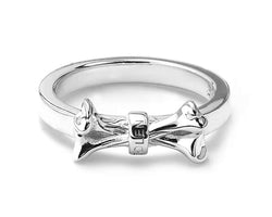 Stolen Girlfriends Club Sterling Silver Cross Bones Ring Size Q