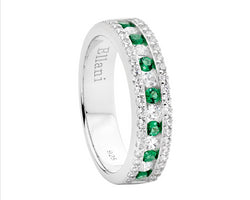 Sterling Silver Green & Cz Ring