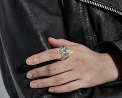 Sterling Silver/Citrine/Peridot/Topaz Cosmic Punk Multi Ring- Size Q