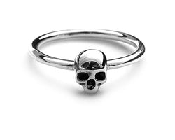 Sterling Silver Micro Skull Ring