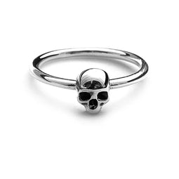 Sterling Silver Micro Skull Ring