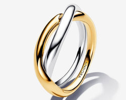 Two-tone Entwined Bands Ring