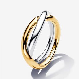 Two-tone Entwined Bands Ring