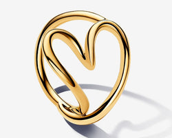 Organically Shaped Heart Ring
