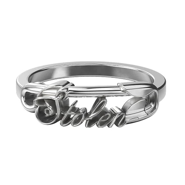 Scripted Pin Ring - Size Q