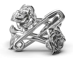 Dusted Rose Pin Ring - Size N