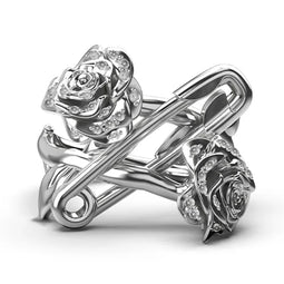 Dusted Rose Pin Ring - Size N