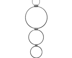 Tamara 3 Circle Hematite Plated Necklace